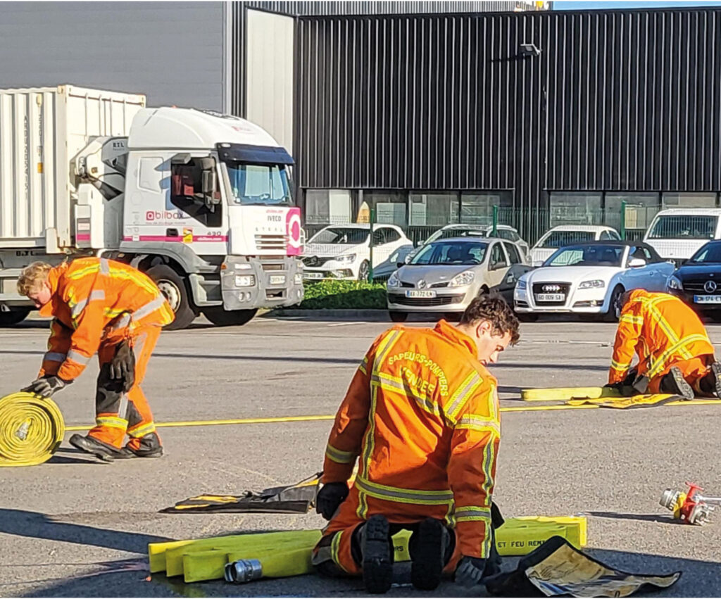 Intervention des sapeurs-pompiers de Vendée en entrainement sur le site abilbox